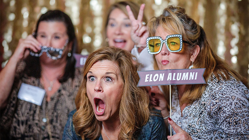 Female alumni at homecoming